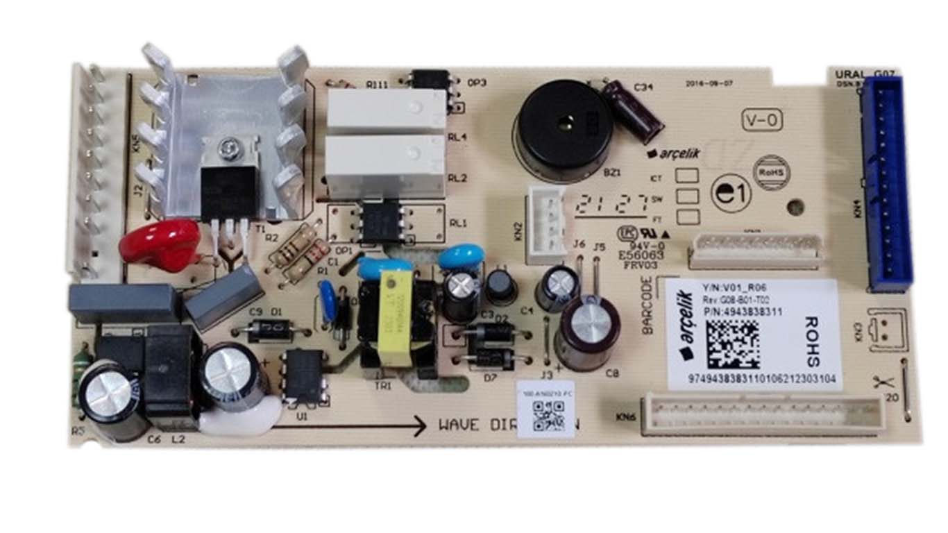 Плата управления для холодильника GRUNDIG GFPN66821W RU, GFPN66721XBR RU (V01-R06, G08-B01-T02, EB0803VS08, E56063)