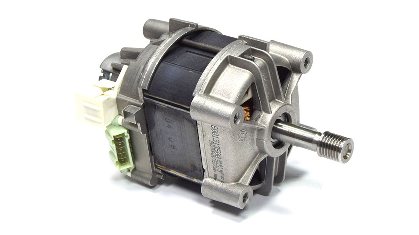 Мотор для стиральной машины Ariston 078368 (1ВА5750-00В, 16001313500, круглый, 6 контактов без опор, ширина 20мм, вынос шкива 57мм, диаметр 20мм)