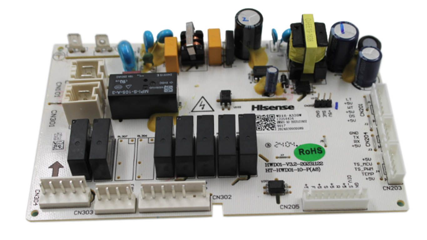 Модуль для посудомоечных машин Hisense 12254424 (WD16-A320W, HWD01-50-2023101602, HWD01-V3.2-20231122, снято с гарантийной техники)