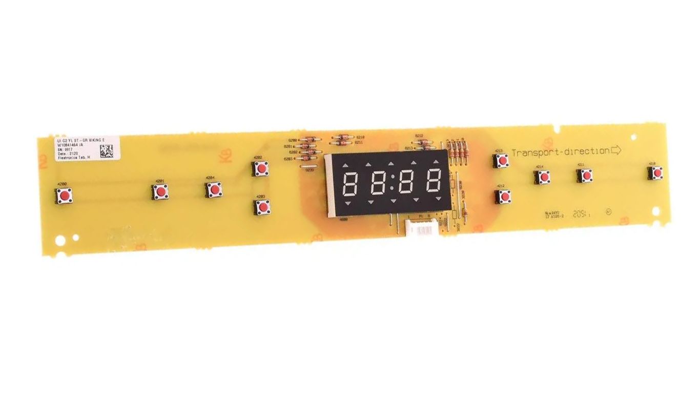 Модуль дисплея для микроволновой печи Ariston 387143, 481010841464 (W10841464/A, UI G2 YL ST-GR)