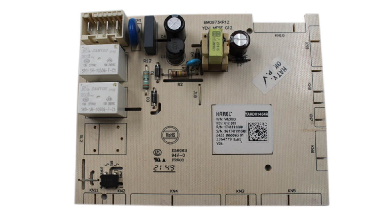 Плата для посудомоечных машин Beko 1741191000 (информация на плате: V02R03, G12-B03, информация на корпусе: 1510150075,1510154930, 7677608335)