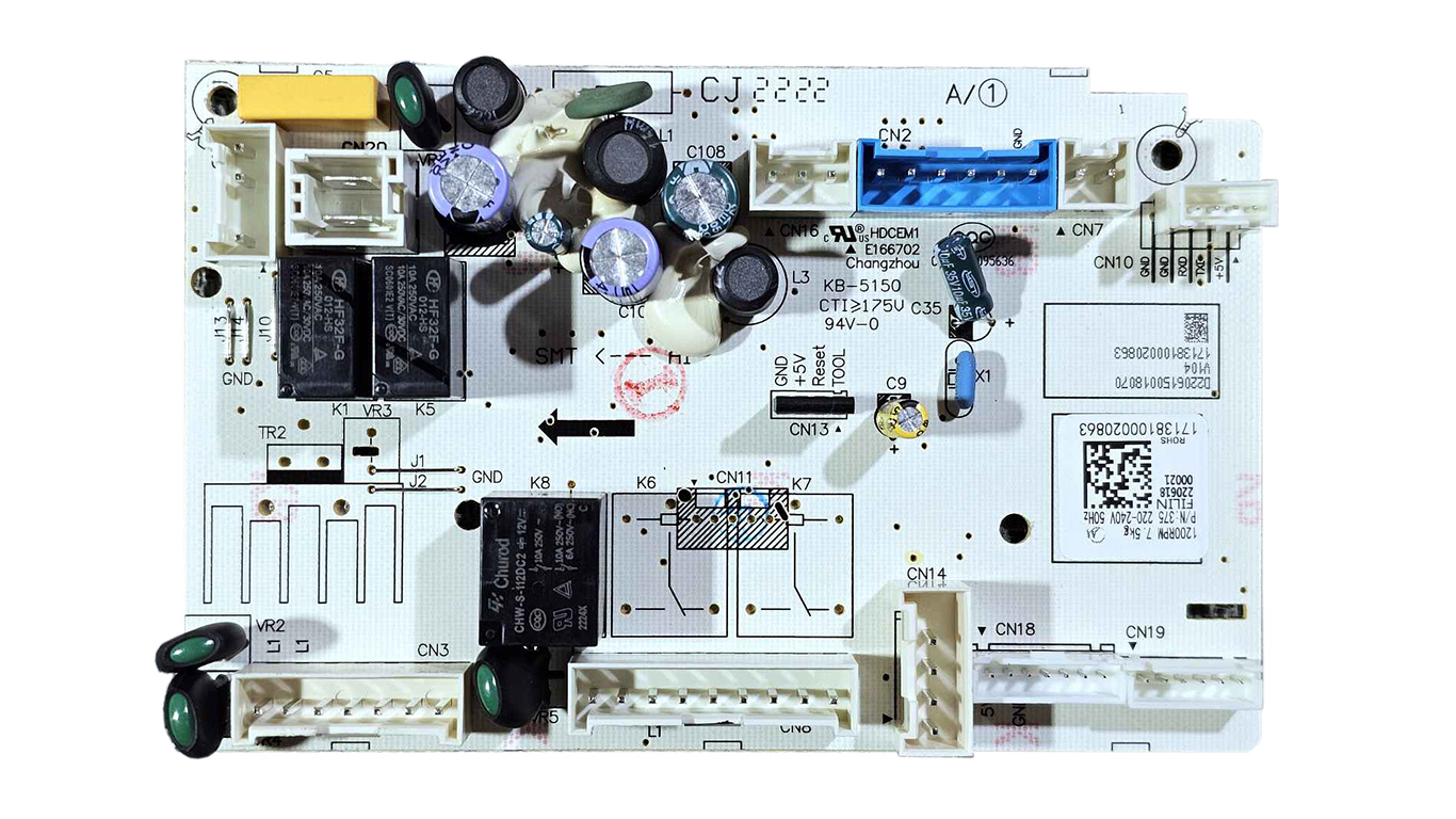 Модуль для стиральной машины Midea 17138100020863 (D2201030076888, CQC13134095636, E166702, 1200RPM, P/N 375 220-240V)