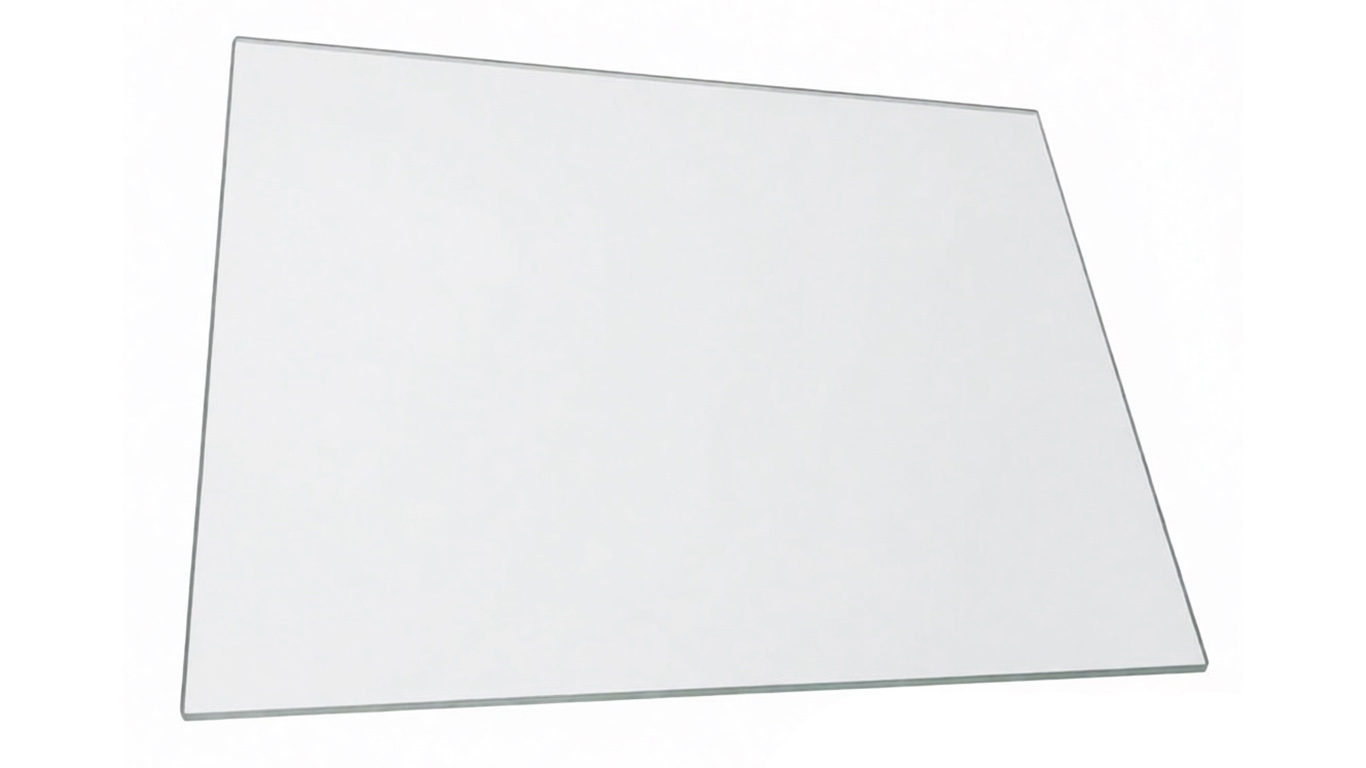 Полка стеклянная (без направляющих) для морозильной камеры GRUNDIG GKPN66930LWW RU, GKPN66930LBW RU (440x321x3.2мм, снято с гарантийной техники)