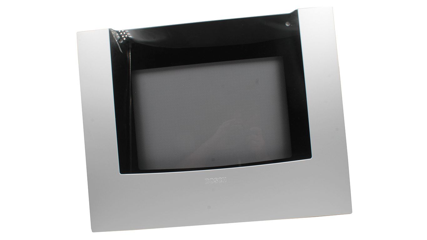 Внешнее стекло для духового шкафа Bosch 217114 (595x470мм, расстояние между отверстий для ручки 38 см)