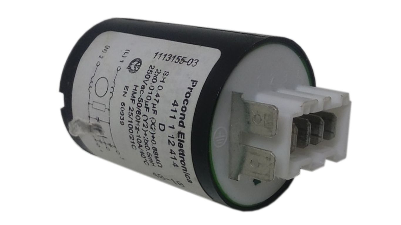 Фильтр сетевых помех для посудомоечной машины Electrolux Электролюкс 3286023506 1113155038 1113155020 (411112412D, 10A, 680KO, +2x0,5mH 470nF(X2)2x10nF(Y2))