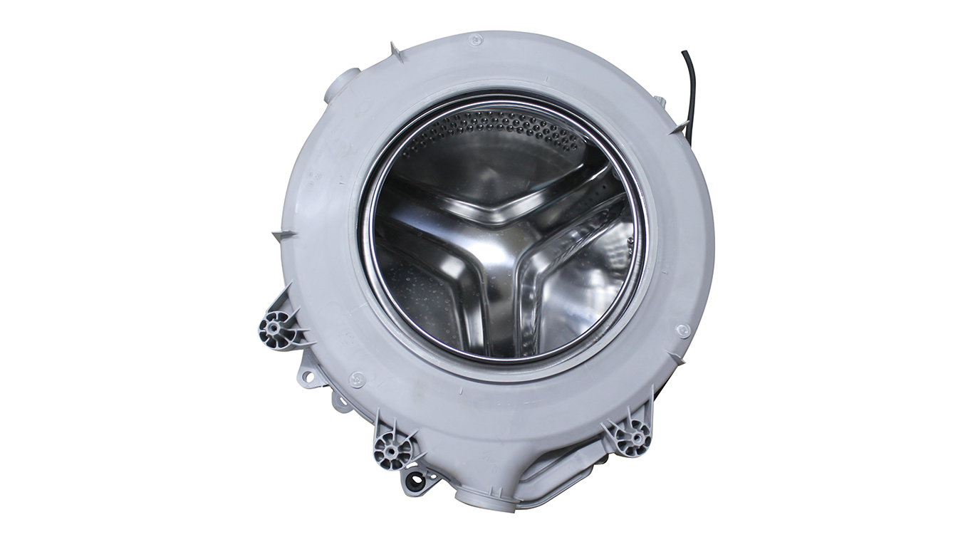Бак для стиральных машин BEKO (БЕКО) 2918900300, 2918900100, 2841540200 (293650, 282895, цвет: серый, со шкивом, снято с гарантийной техники)