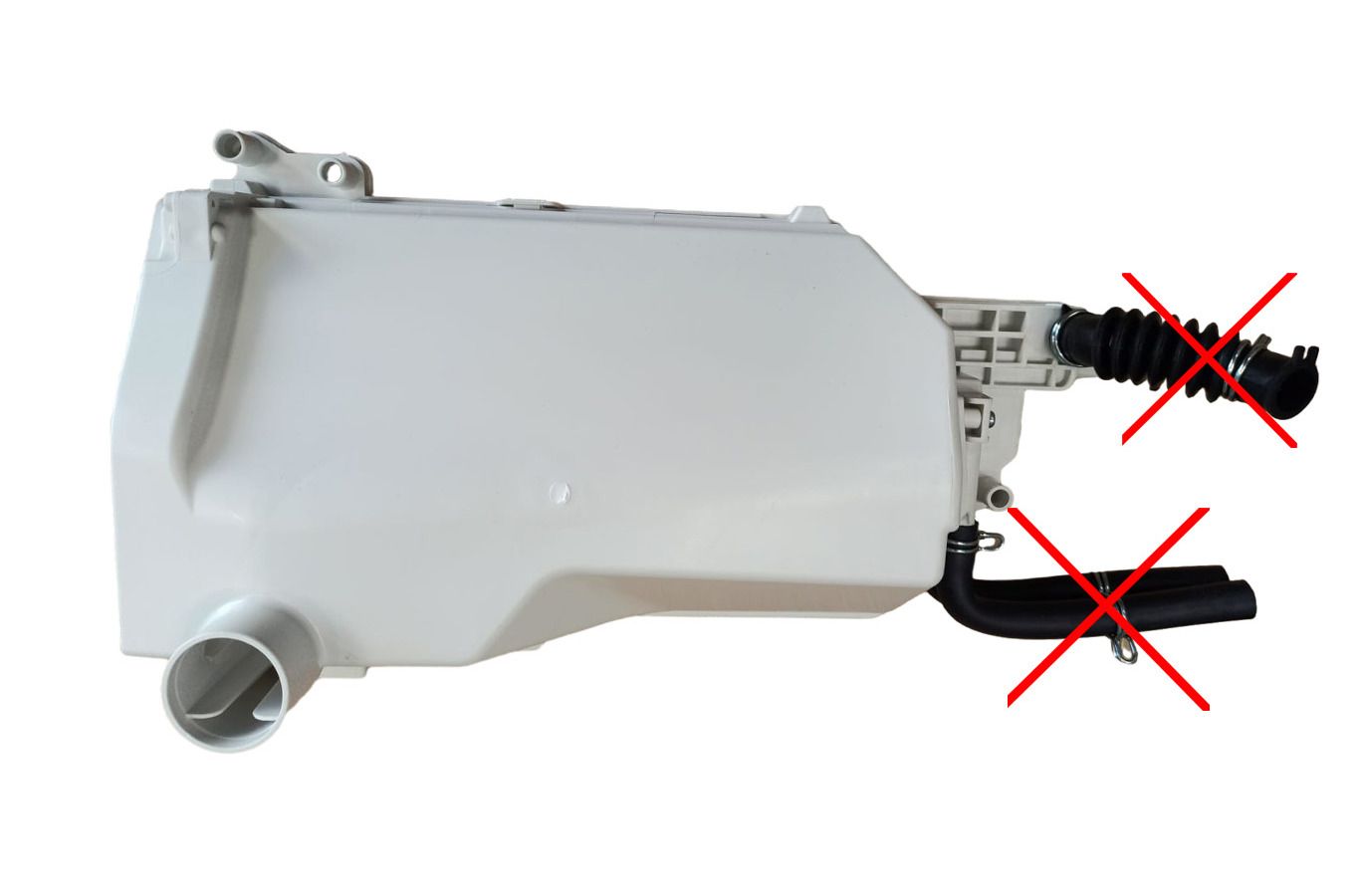 Дозатор (бункер) для стиральной машины Haier 0020811968AB (ZC040, V12829, в комплекте патрубок и 2 трубки, снято с гарантийной техники)