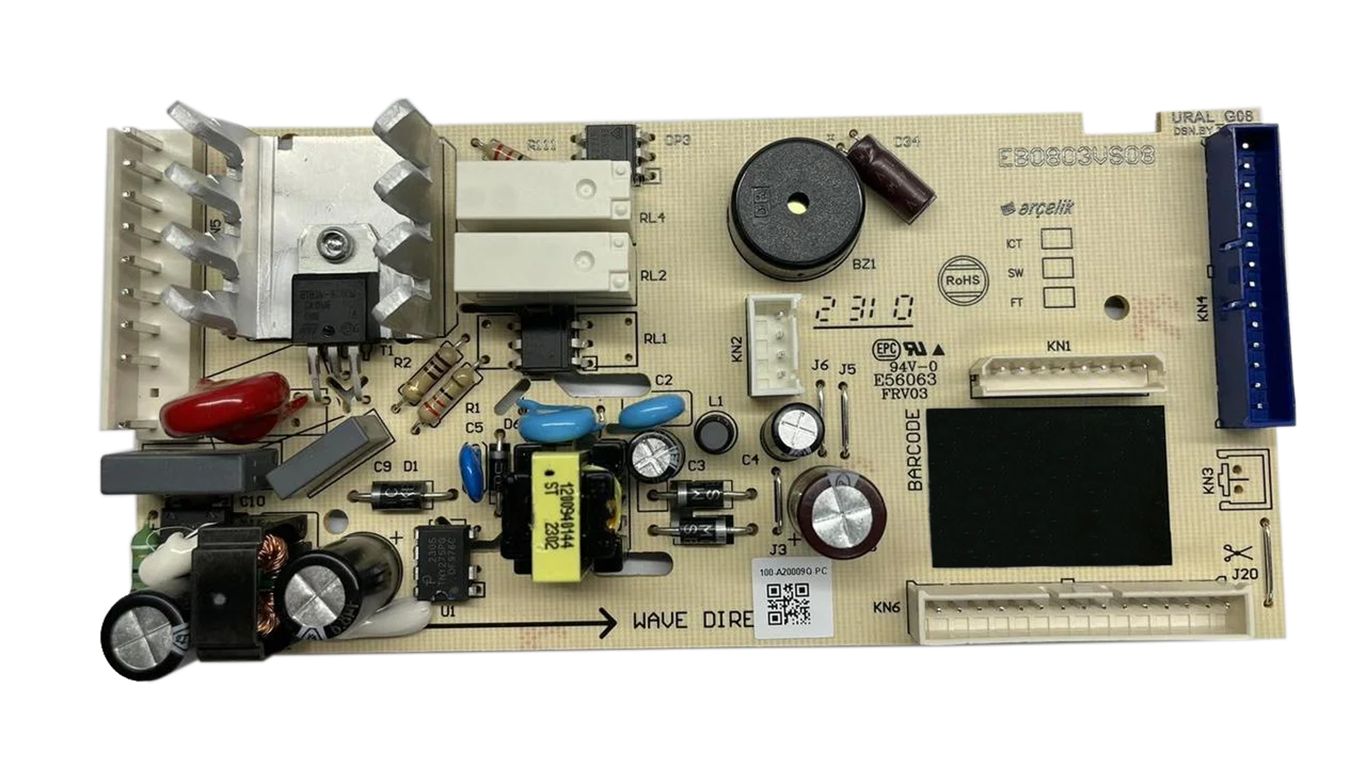 Модуль управления для холодильника GRUNDIG GKPN66820FW RU, GKPN66820W RU (V01R00, G08-B01-T02, EB0803VS08, снято с гарантийной техники)