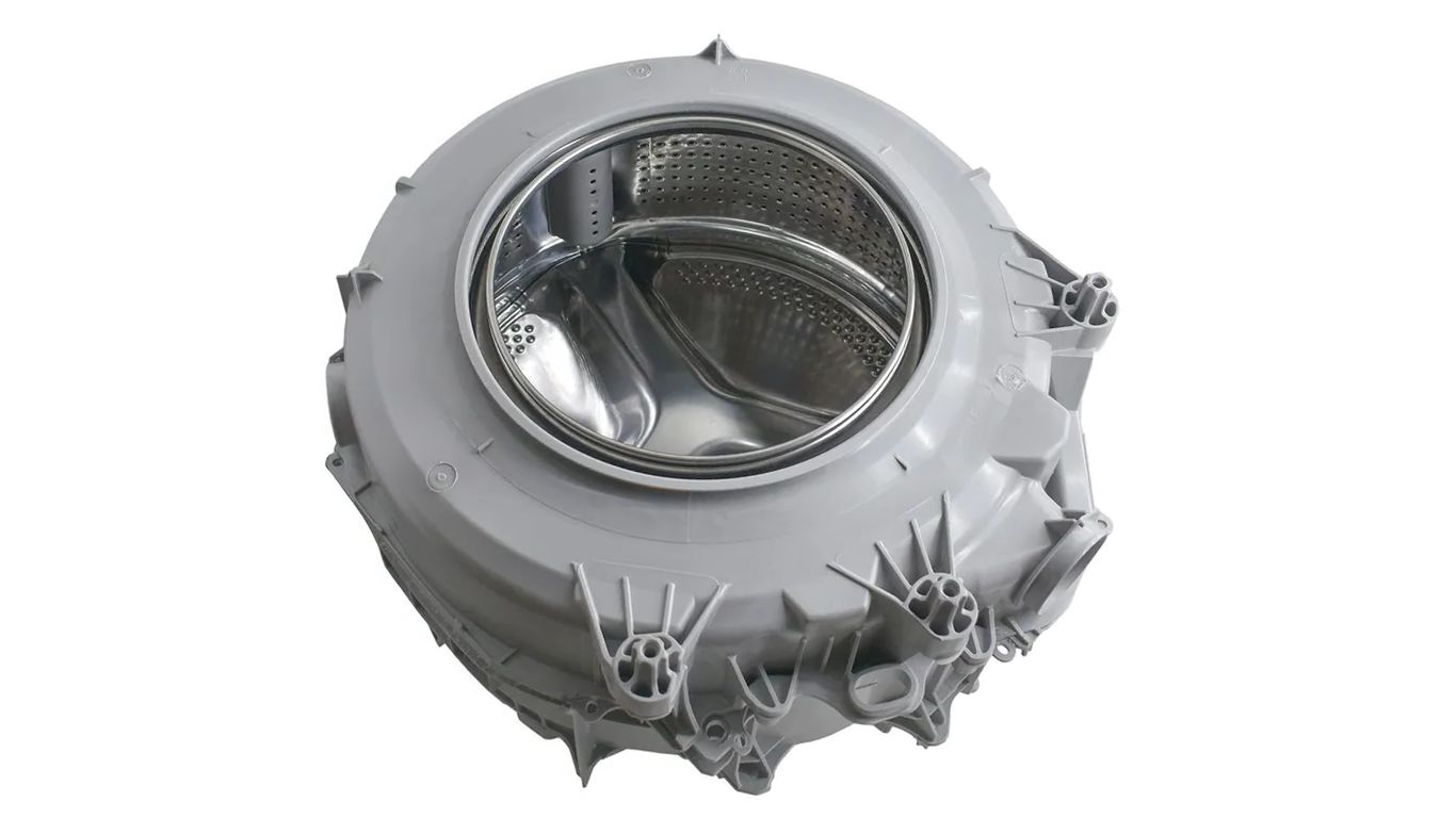 Бак в сборе для стиральных машин BEKO (БЕКО) 2323100900 (283657, 232290, 2323101800, цвет: серый, со шкивом, снято с гарантийной техники)
