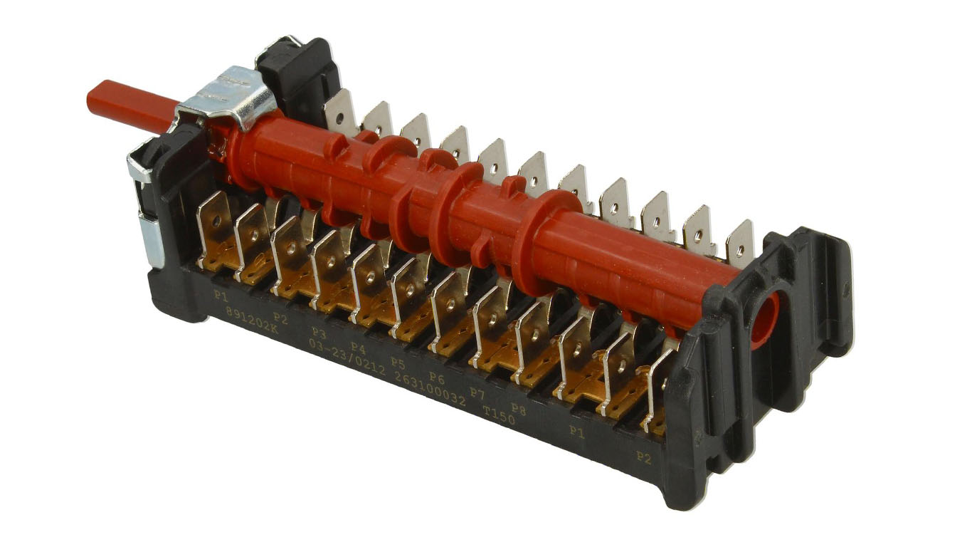Переключатель для духового шкафа Hotpoint C00912638 FE8 821 H BL H, HSC5M2CW (891202K, 08-23/0741, T150)