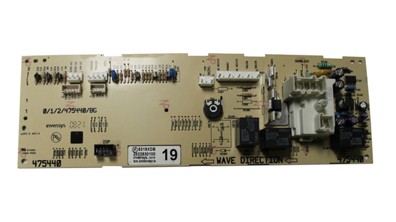 Модуль для стиральной машины BEKO 2822530100, 2818180540, 2818180541 (информация на корпусе: 2822530571, WKD 24580 T, информация на плате: 5319XDB, AK60HB01A)