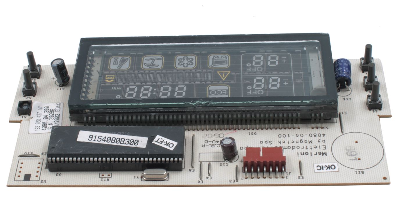 Плата индикации с дисплеем для духовых шкафов DAEWOO (ДЭУ) 485AS13990 (162.000.437.10 4080.04.200 S.N 30296 20/2002 ED4X)