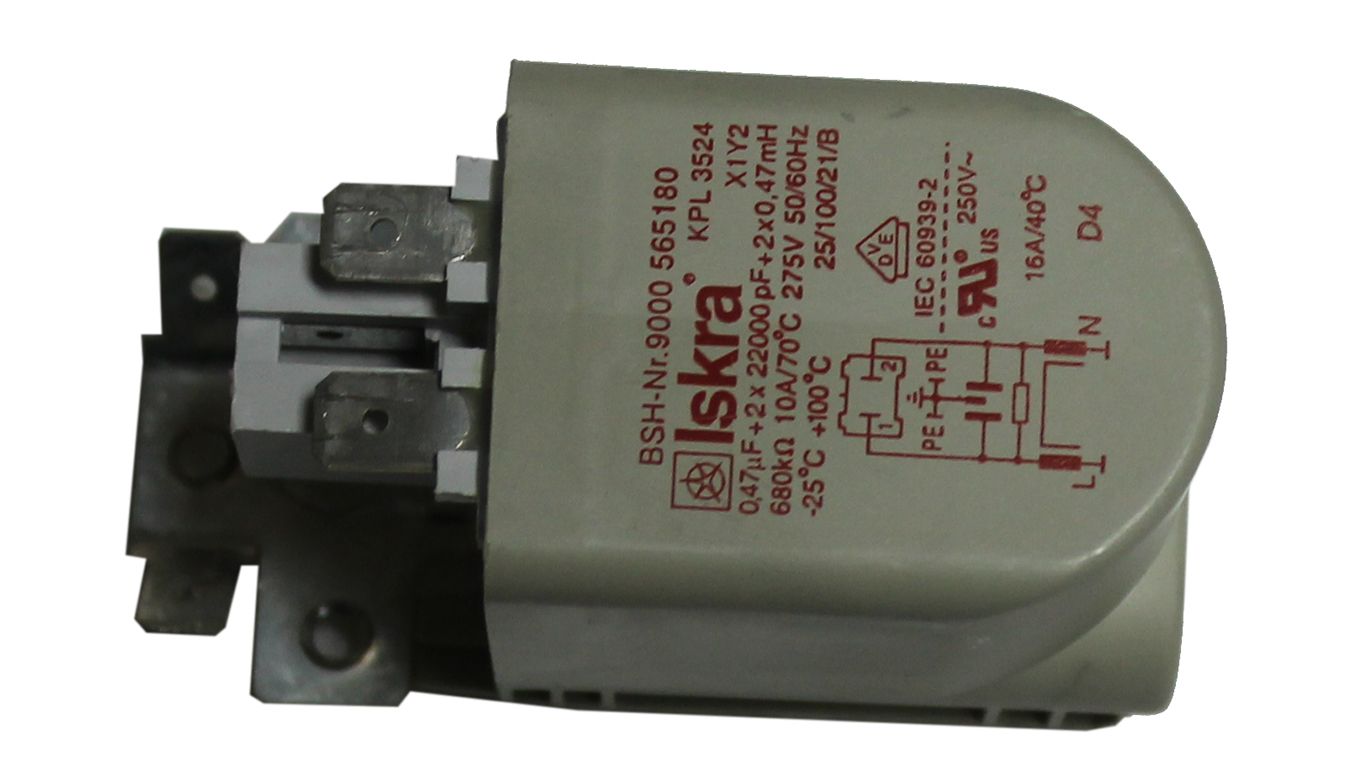 Сетевой фильтр для стиральной машины SIEMENS Сименс 622614 623831 (9000565180, KPL3524, IEC60939-2, 11.126/856-323, 461971041481, 5500003746)