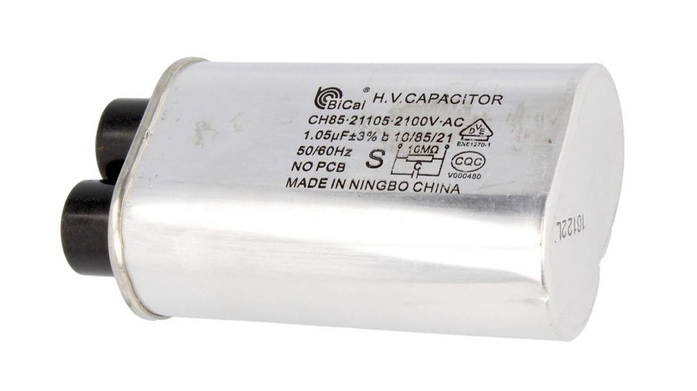 Конденсатор для микроволновой печи Whirlpool 481212158159 (1.05 f 2100 v, CH85-21105-2100V-AC)
