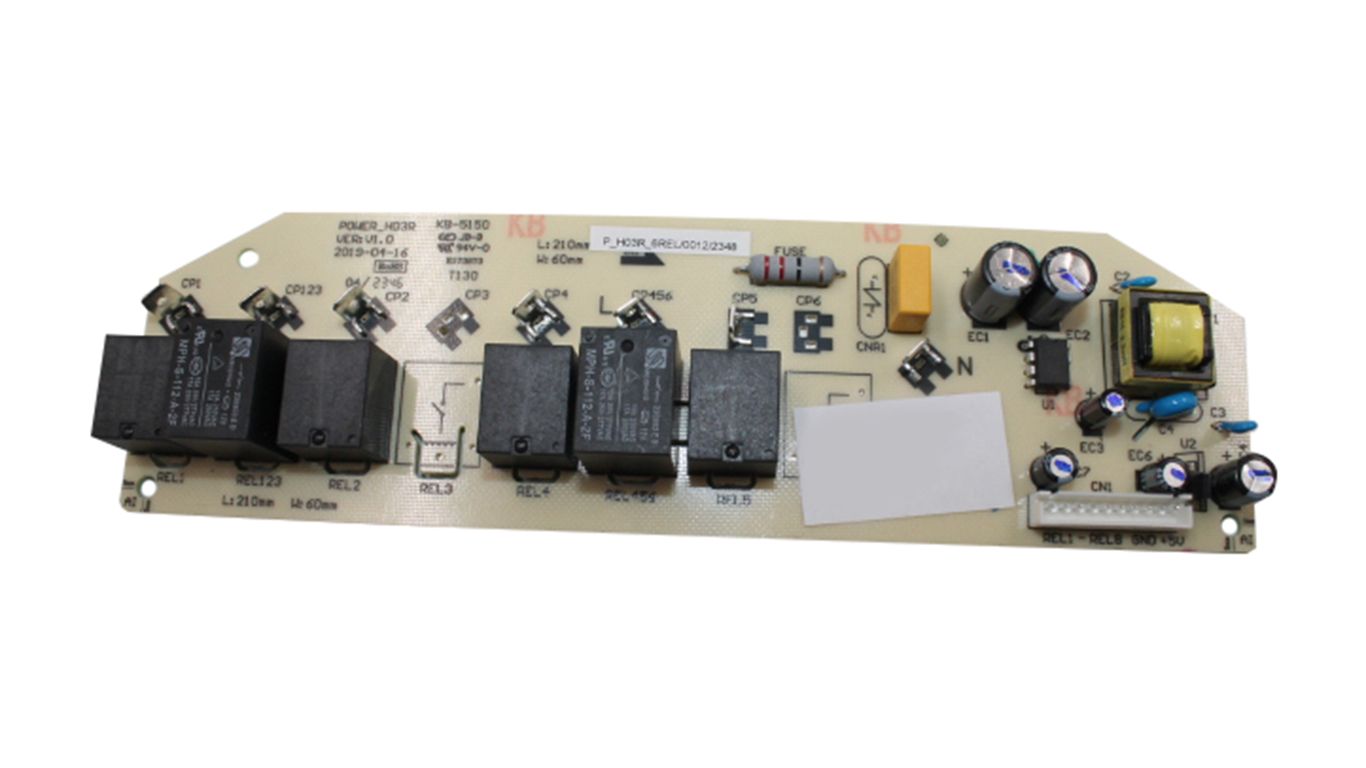 Плата для варочной поверхности Schaub Lorenz SLK CY 60 H1 (P H03R 6REL/0012/2348, KB-5150, E173873, POWER H03R, L;210mm, W:60mm)
