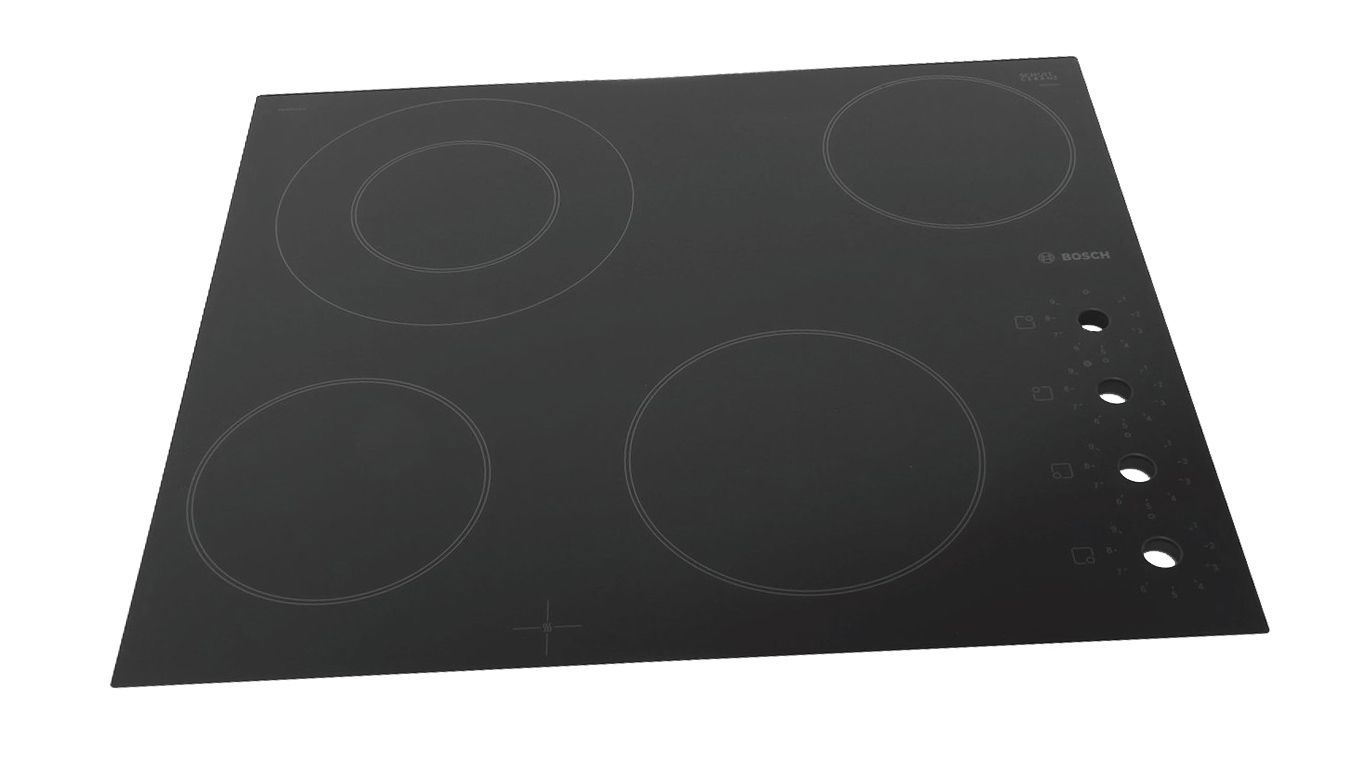 Поверхность стеклокерамики к электрической плите BOSCH PKF645CA1E/01. Товар уцененный