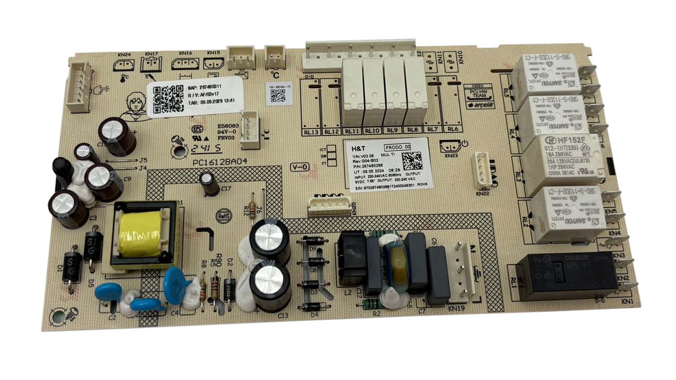 Модуль (плата) для духового шкафа WHIRLPOOL AROE 6R395C XNA (V02.28, G03-B02, 267480288, E125498, E356832, PC1612BA03)