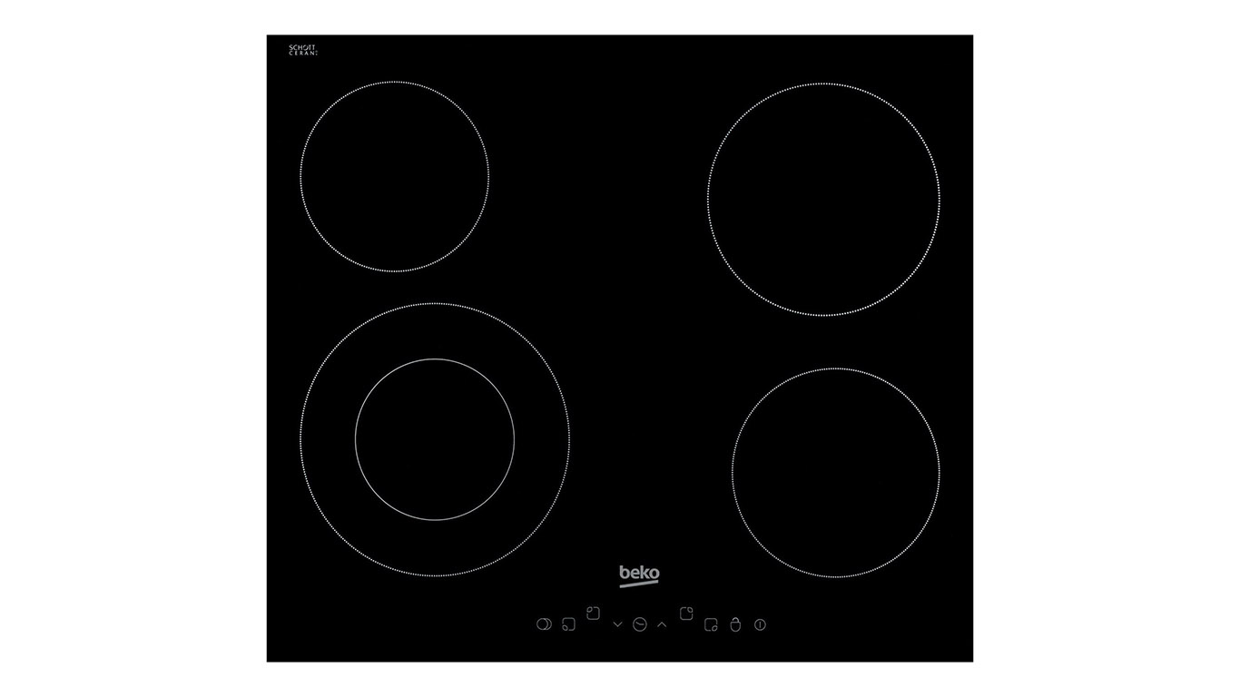 Керамическое стекло от варочной поверхности Beko 190264246 (580x510мм, снято с гарантийной техники)