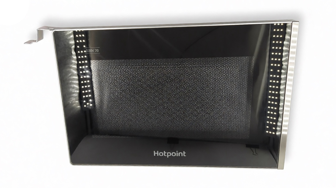 Дверца микроволновой печи в сборе Beko, HOTPOINT 9178062366 (369х240х38мм, снято с гарантийной техники)