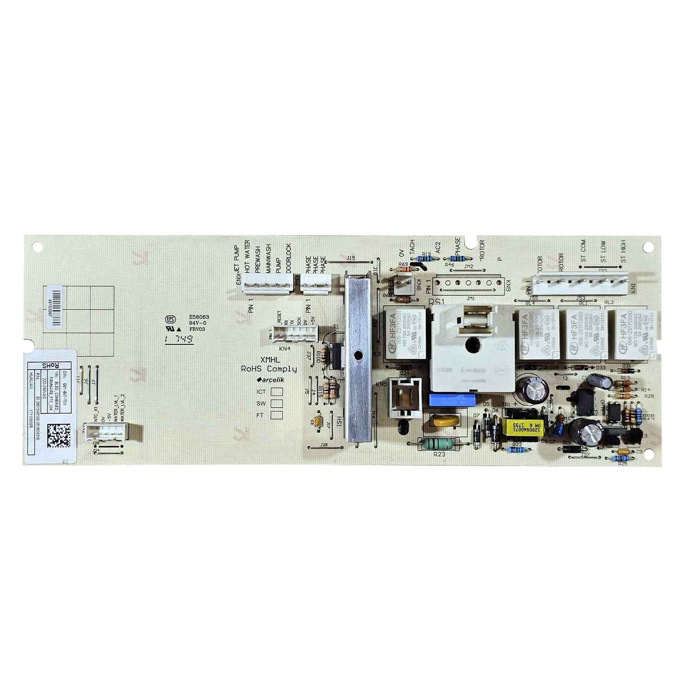 Модуль для стиральной машины BEKO (БЕКО) 2851540100 (информация на корпусе: 2851541450, 7320110005, информация на плате: G01-B08-T01, 19120806R)