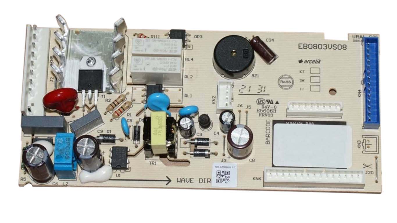 Плата управления для холодильника Beko RCNK335E20VW BYRU, CNMV5335E20VS BYRU 6147926000 (V01R01, G08-B02, EB0803VS08)