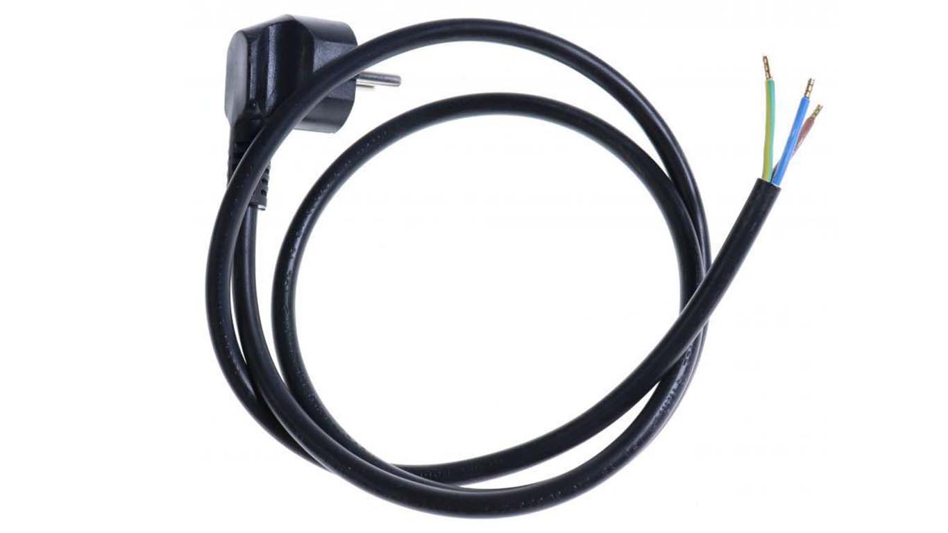 Шнур без клеммной колодки для духового шкафа GRUNDIG GEBD11300BP, GEBD12302B (50525-2-11, H05VV-F 3G 1.50mm, размер: 1.2м, снято с гарантийной техники)